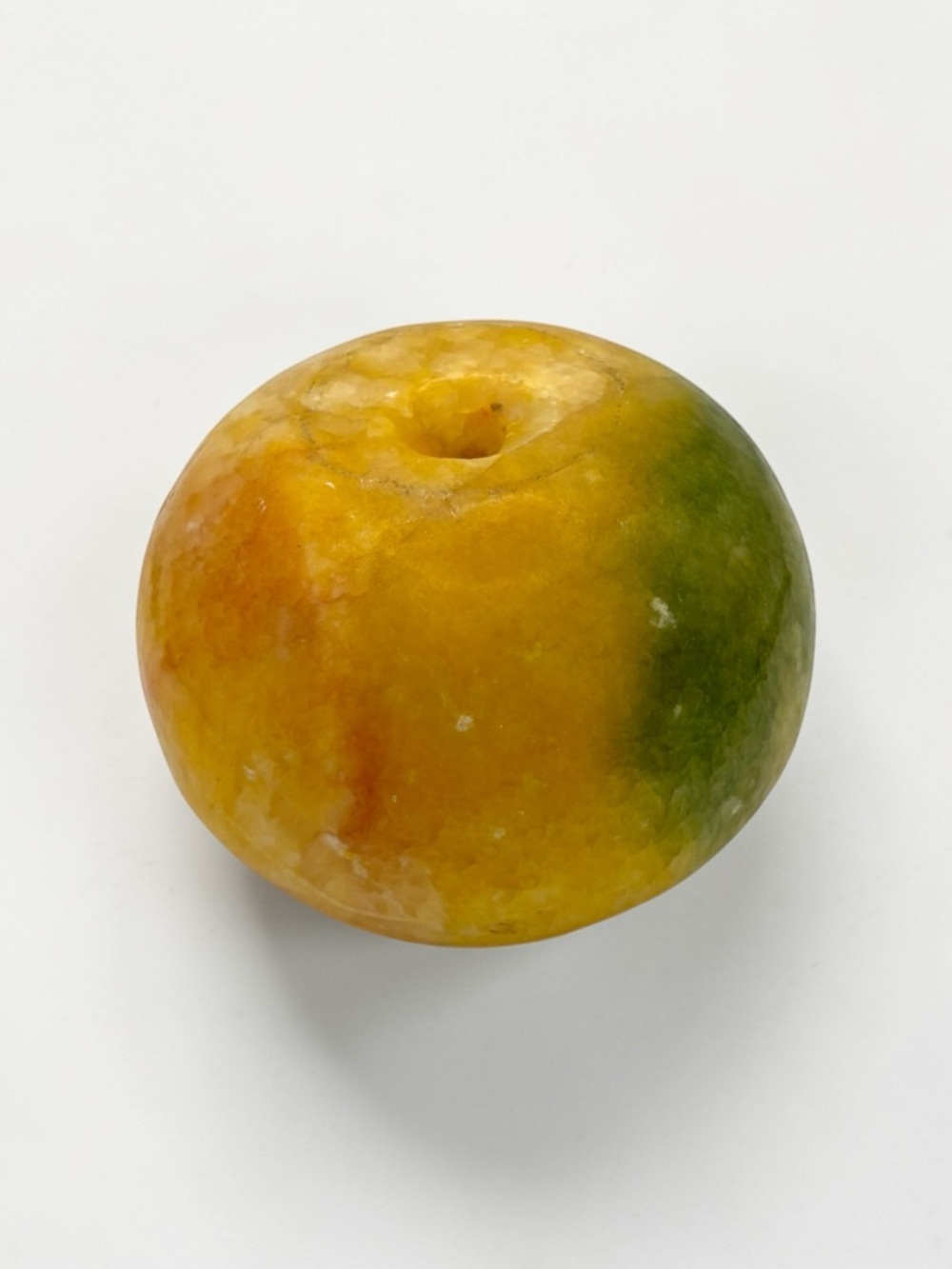 Vintage Italian Alabaster Carved Stone Decorative Fruit Green Yellow 2 3/4" - Picture 7 of 11